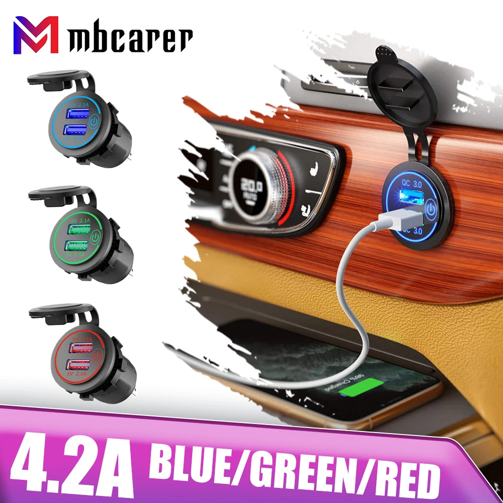 

Быстрое зарядное устройство с двумя USB-портами, 4,2 А