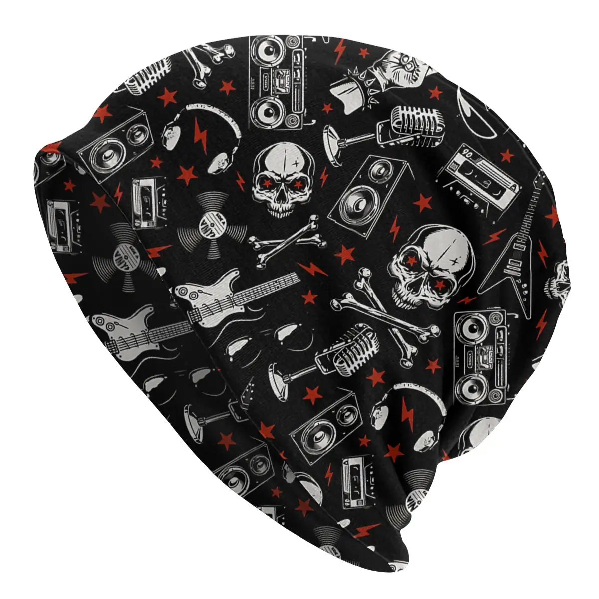

Heavy Metal 1960s Punk Rock Music Men Women's Beanie Hats Concert Music Hard Rock Knitted Hat Earmuff Bonnet Skullies Beanies