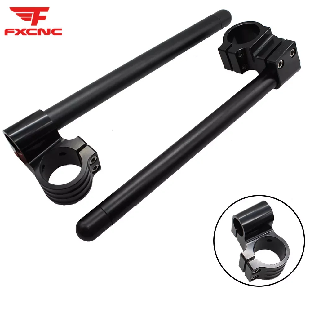 

NEW2023 Riser Rised CNC Aluminum Motorcycle Handlebar Clip-Ons Fork Handle Bars Clip ons For Universal 7/8"22mm Handlebar M