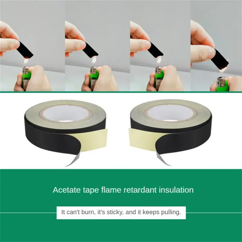 

Strong Toughness Insulation Flame Retardant Black Not Easy To Break Acetate Cloth Tape Sticking Firmly Acetic Acid Cloth Acrylic