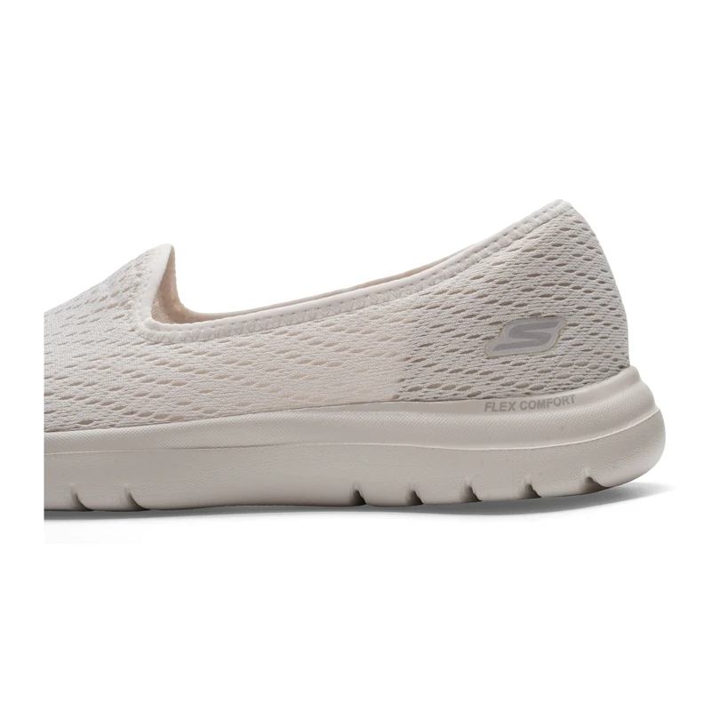 Фото Skechers 136505-NAT Женские вязаные лоферы без застежек, натурального цвета, удобные для ходьбы, повседневная обувь для города. №5