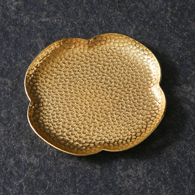 

Japanese Pure Copper Tea Cup Pad Tea Dish Kungfu Copper Tea Holder Anti Scalding Insulation Pad Tea Ceremony Tea Set Cup Holder