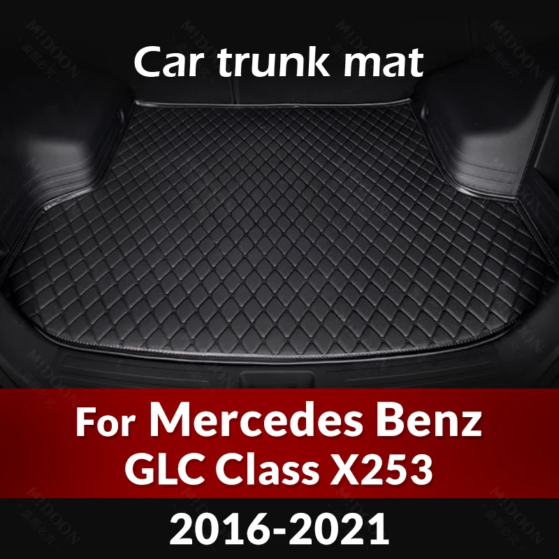 

Коврик для багажника автомобиля Mercedes Benz GLC Class X253 2016 2017 2018 2019 2020 2021, пользовательские автомобильные аксессуары, украшение интерьера автомобиля