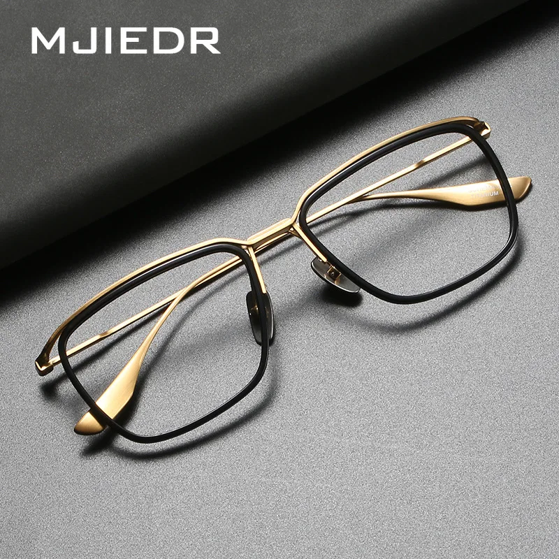 Очки большого размера из чистого титана в стиле ретро квадратные очки для