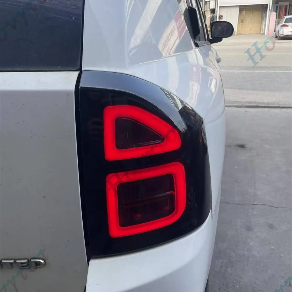 Фото Пара светодиодных задних фонарей для JEEP COMPASS 2011 2012 2013 2014 2015 2016 2017, задний фонарь, стоп-сигнал, указатель поворота, фонарь заднего хода №2