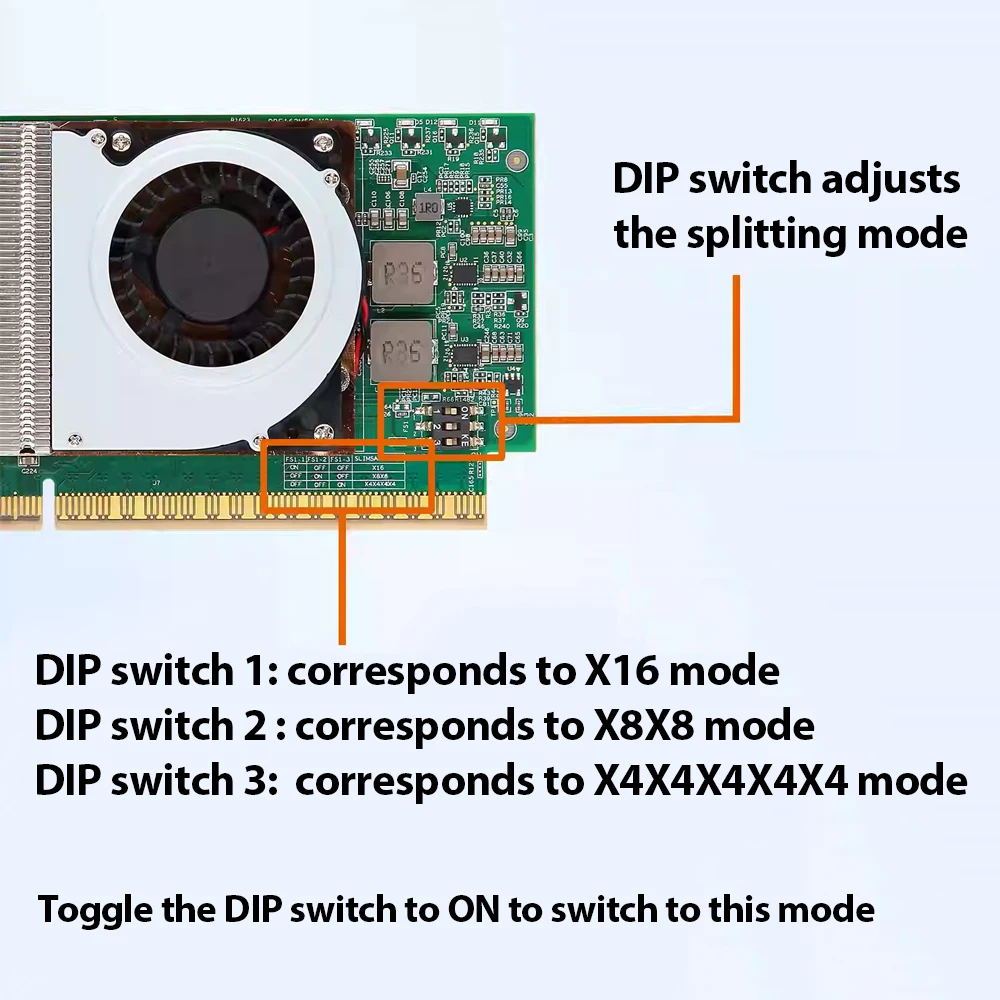 Фото Карта ретаймера PCIe 5.0 MCIO X16/X8 для графических процессоров, сетевых устройств, SSD, адаптера жесткого диска U.2, задней панели 4.0 PCIe 5.0 X16 2x MCIO-8i №5