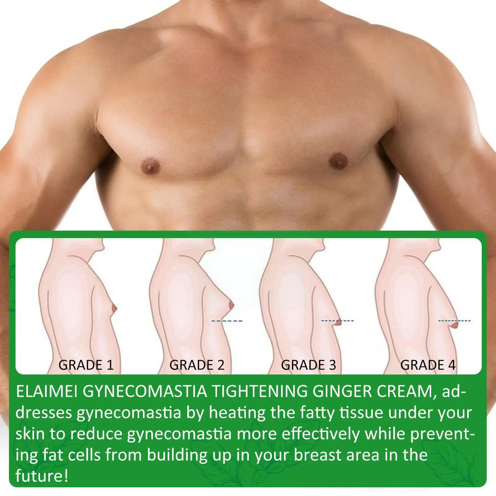 

Men's Breast Firming Massage Cream Natural Plant Fat Burning Breast Tightening Cream Body Muscle Shaping Gel For Men F7N5