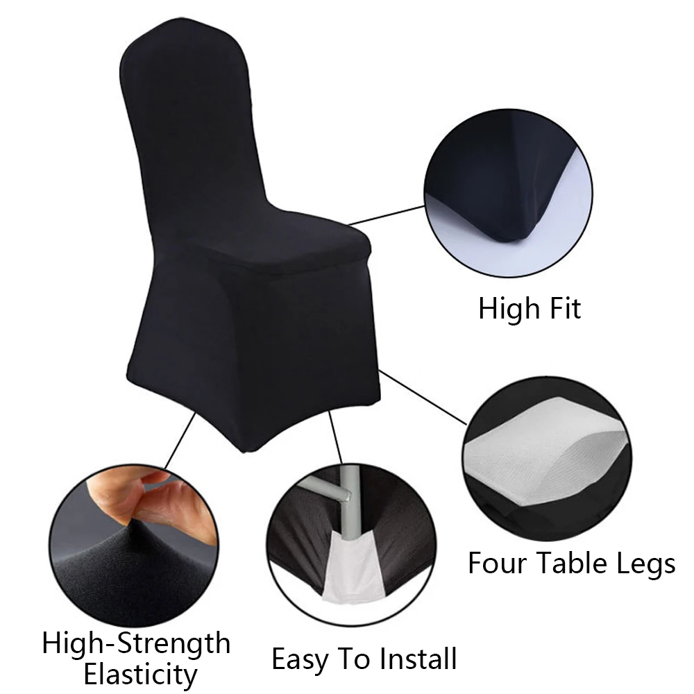 

1Pcs Wedding Chair Covers Spandex Stretch Slipcover for Restaurant Banquet Hotel Dining Party Universal Chair Cover