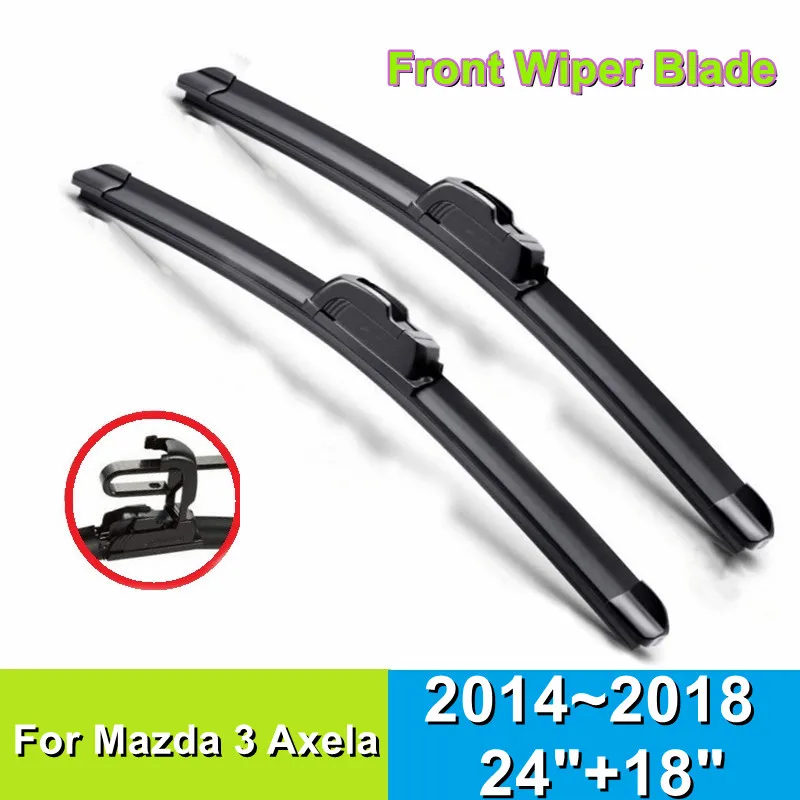 

Wiper Blade For Mazda 3 Axela 24"+18" Car Windshield Windscreen Rubber 2014 2015 2016 2017 2018