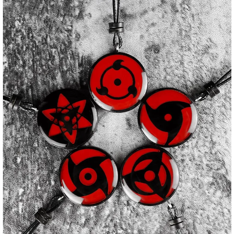 

Anime Writing Wheel Eye Pendant Handcrafted Sandalwood NARUTO Necklace for Men and Womens Self Use Childrens Gift