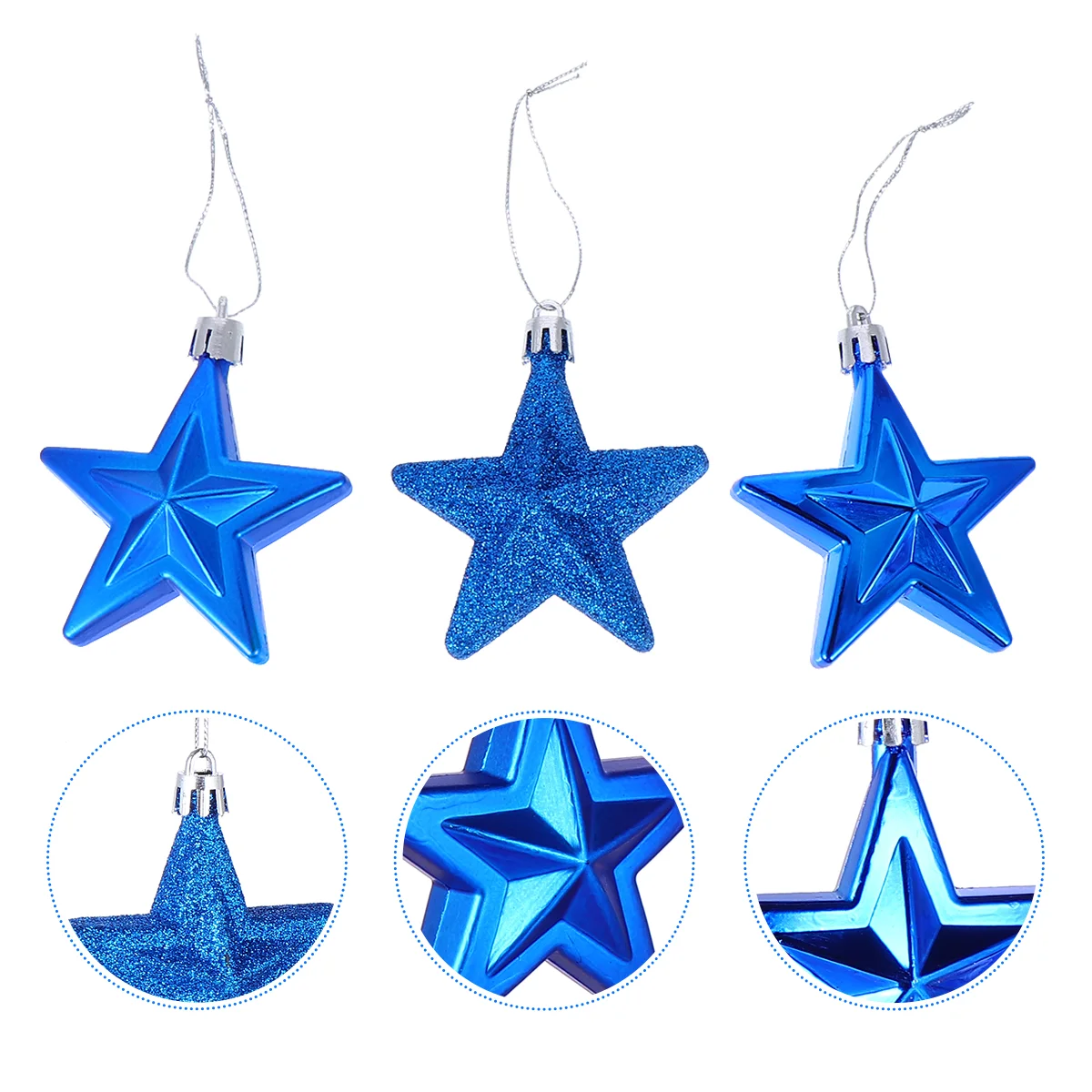 

Xmas Hanging Stars Christmas Tree Decorations 7cm Three-dimensional Five-pointed Plastic Ornament Personalized ornaments