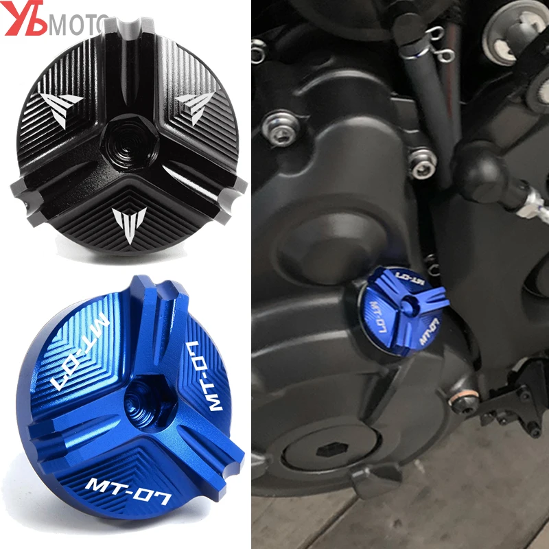 

New For YAMAHA MT07 MT 07 2022 2021 MT-07 FZ07 2014-2023 Accessories Motorcycle Aluminum Oil Filler Cap Engine Plug Protector