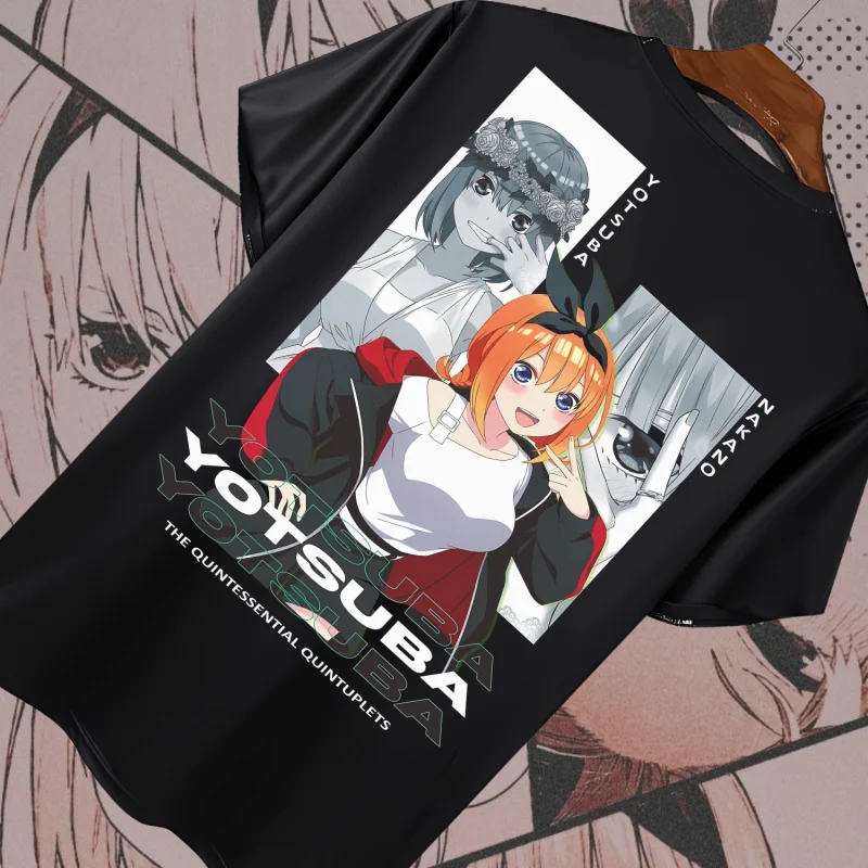 Футболка из аниме NAKANO YOTSUBA Katun Premium 24s-футболка для дистро готопучка нет Hanayome Nakano