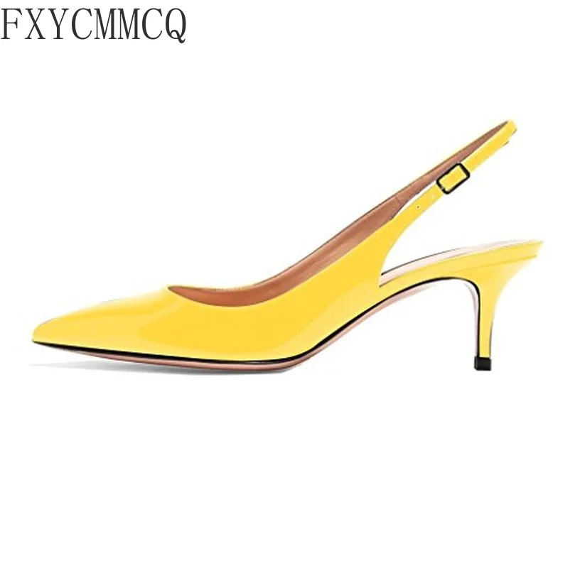 FXYCMMCQ 2022 Summer Trend 6.5CM Low Heel Gradient Fabric Fashion Single Shoes Women Sandals A41-1