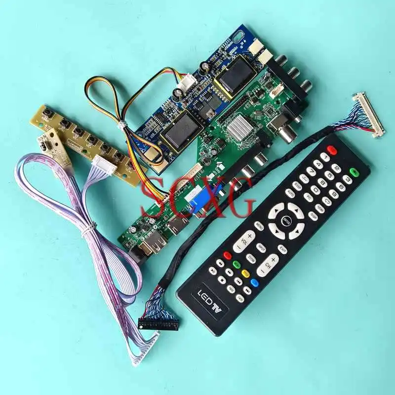 

For MT190EN02 QD19EL01 LCD Digital DVB Controller Board 19" 1280*1024 4-CCFL DIY Kit LVDS 30 Pin USB HDMI-Compatible VGA AV RF