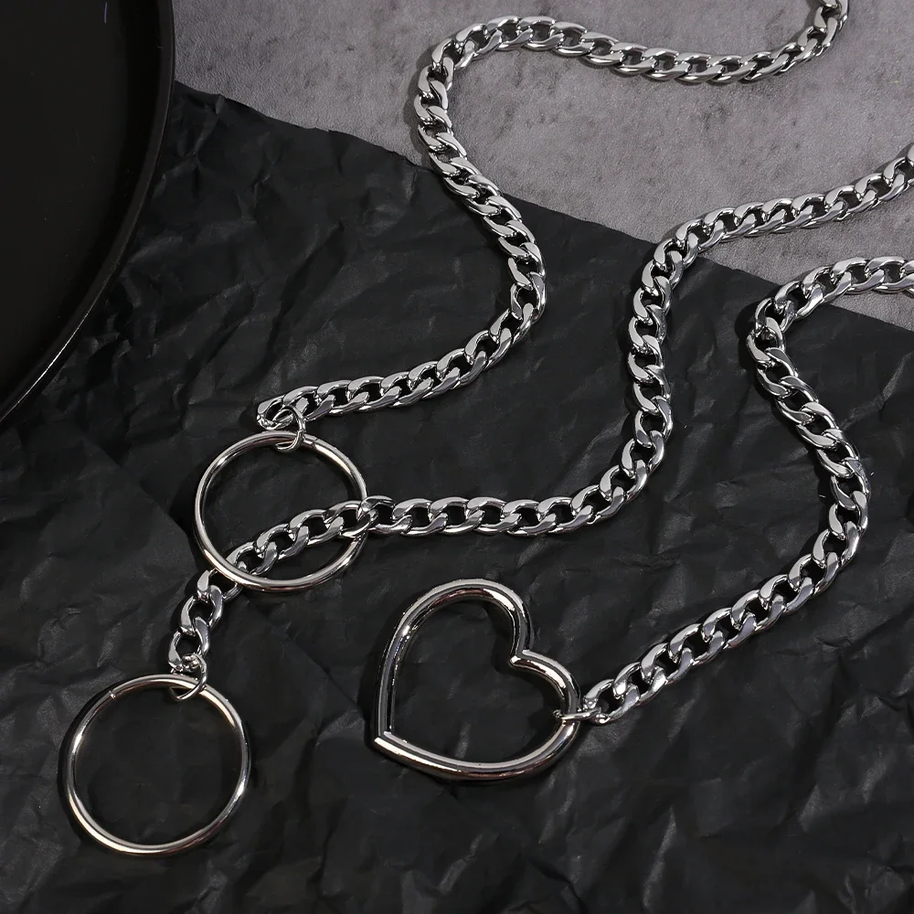 Женское ожерелье в форме сердца из нержавеющей стали