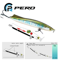 pero sinking rattle fishing lure 17g 90mm shad pencil artificial hard stick bait for bass pike perch zander trout sea fishing