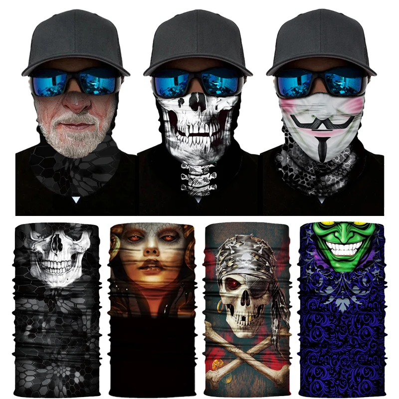 Мужская мотоциклетная маска для лица с черепом | Спорт и развлечения