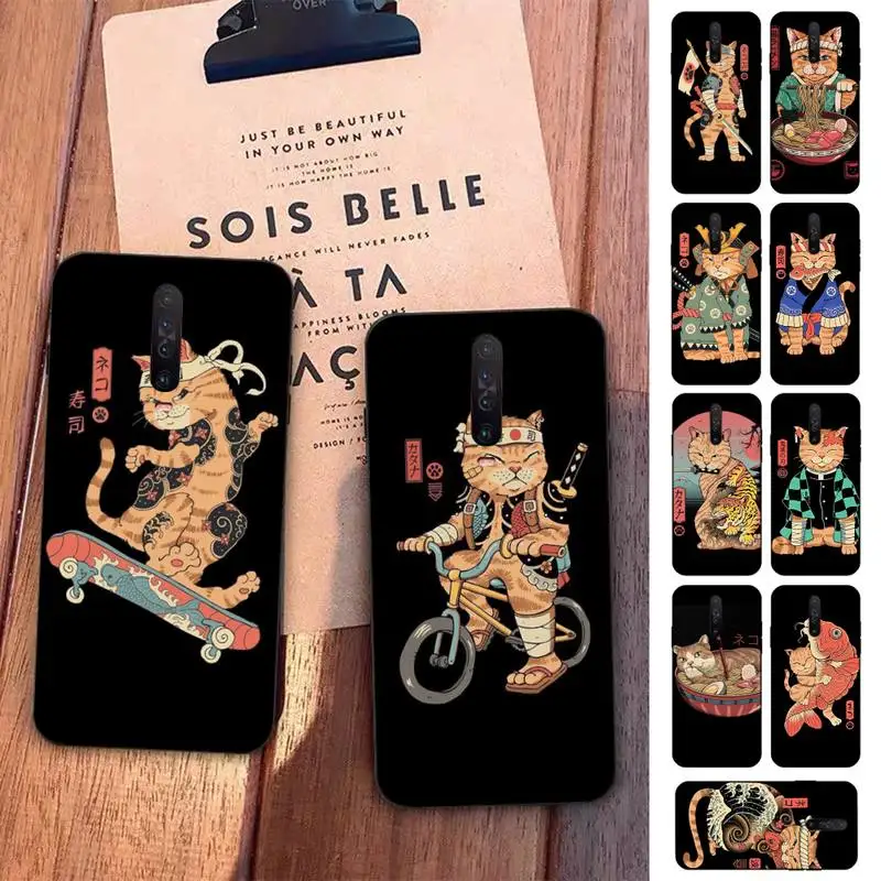 

Ramen Japan Cat Phone Case for Redmi 5 6 7 8 9 A 5plus K20 4X S2 GO 6 K30 pro