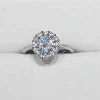 luxury fashion premium inlay band zircon ring for women girl open adjustable engagement wedding ring