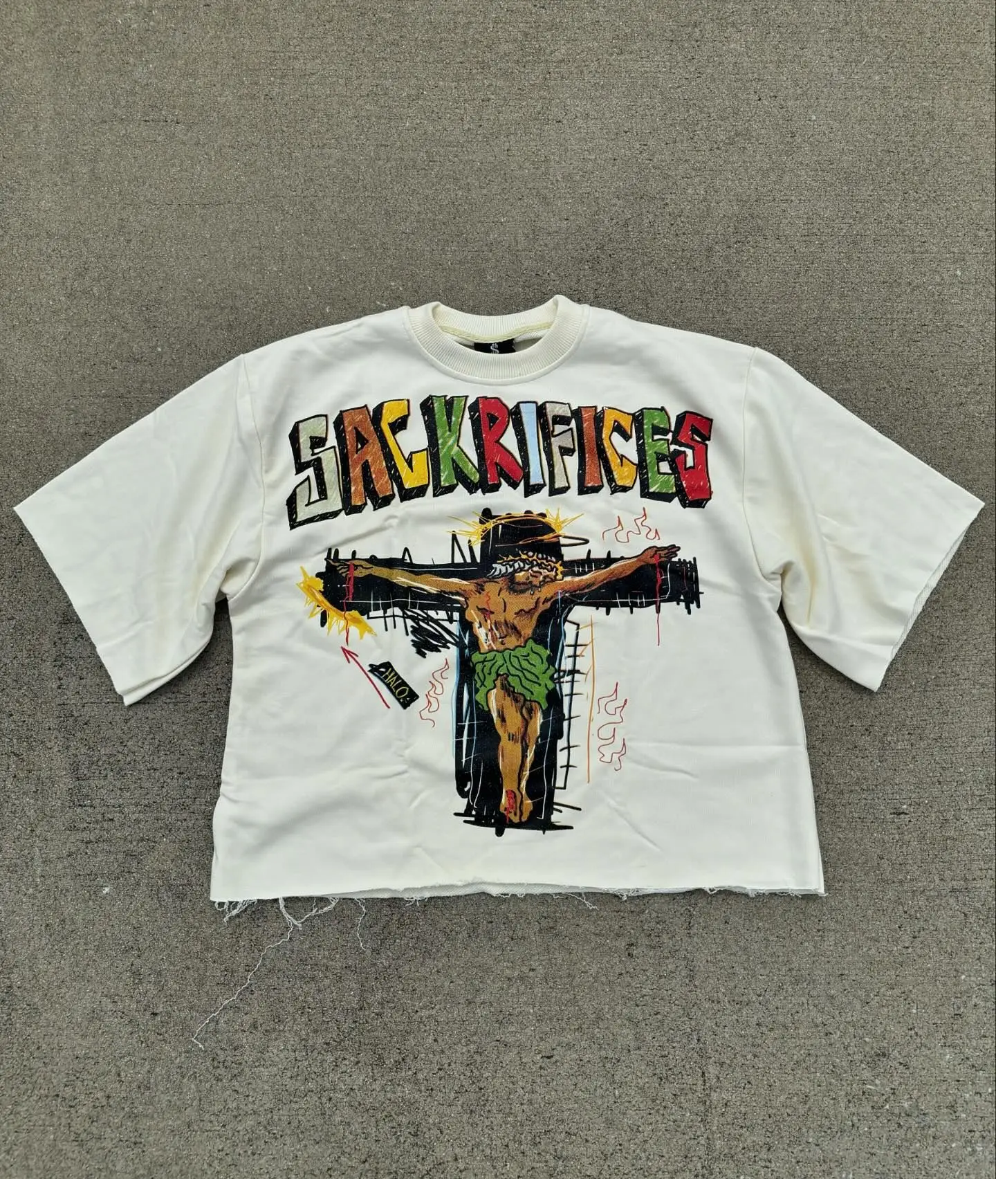 Футболка с короткими рукавами и круглым вырезом из хлопка