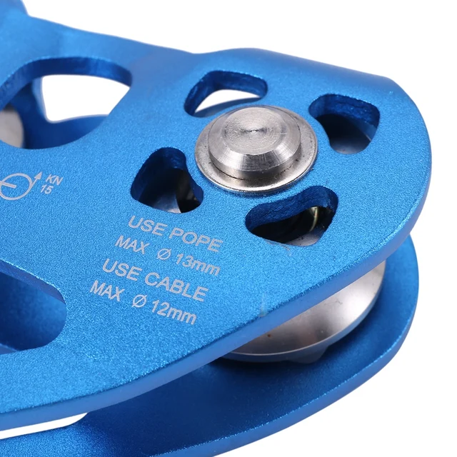 Heart-Shape Climbing Double Pulley Steel Cable Rope 1m Climbing Device High Speed Zipline Trolley 24KN 6