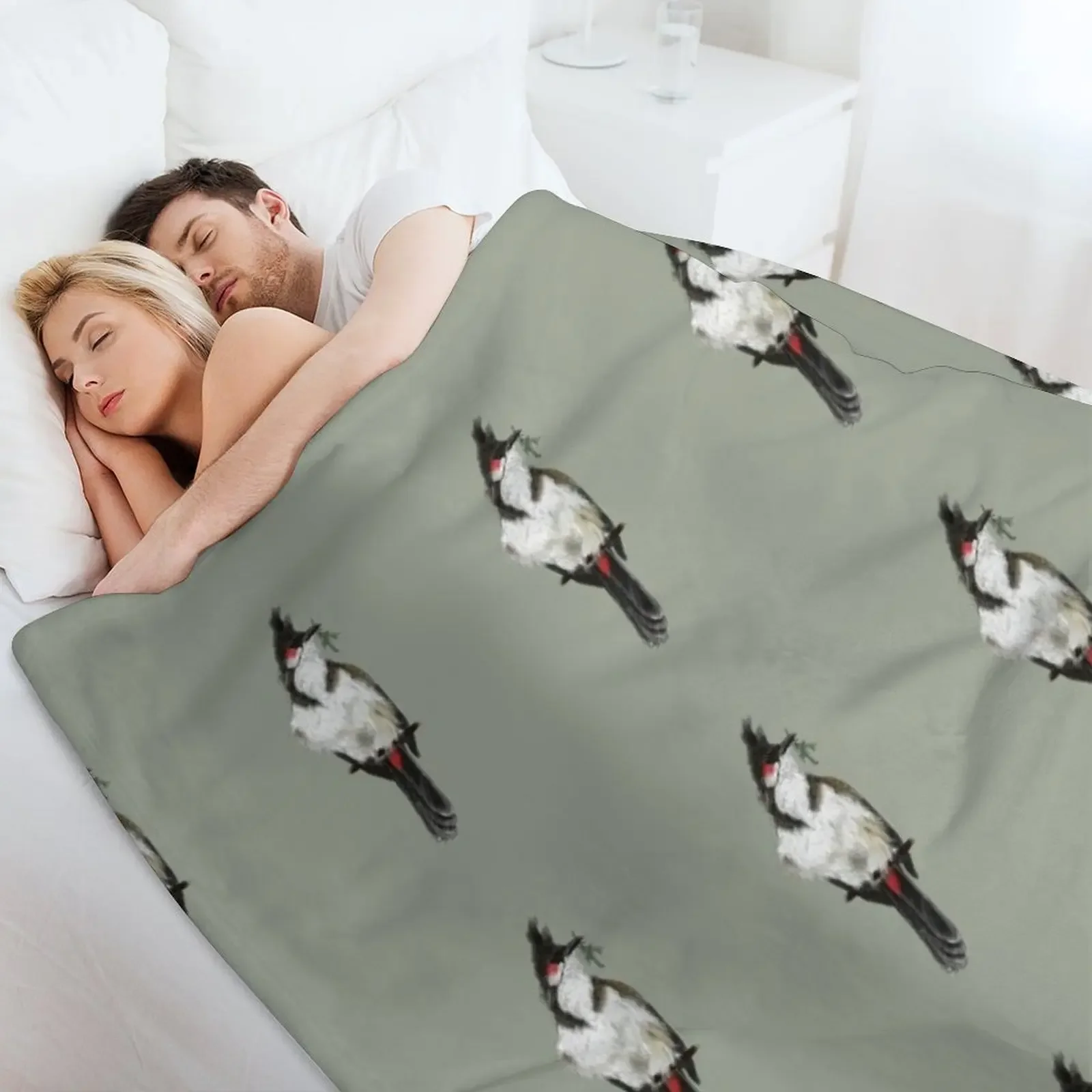 Фланелевое одеяло с рисунком птицы