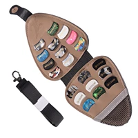 guitar pick case leather waterproof guitar pick holder with convenient strap portable guitar accessories pick holder with 20 gui