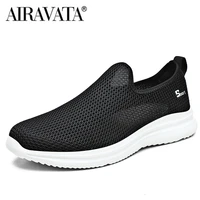 men women casual shoes mesh breathable comfortable sneakers slip on walking shoes flats size 36 47