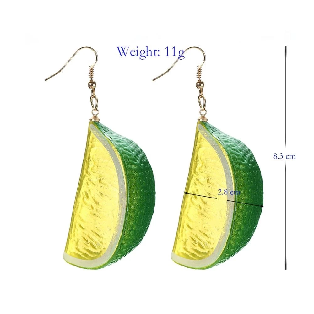 

Simulation Fruit Lemon Drop Earrings for women Summer Vacation Party Jewelry Funny Fruit Earrings wholesale