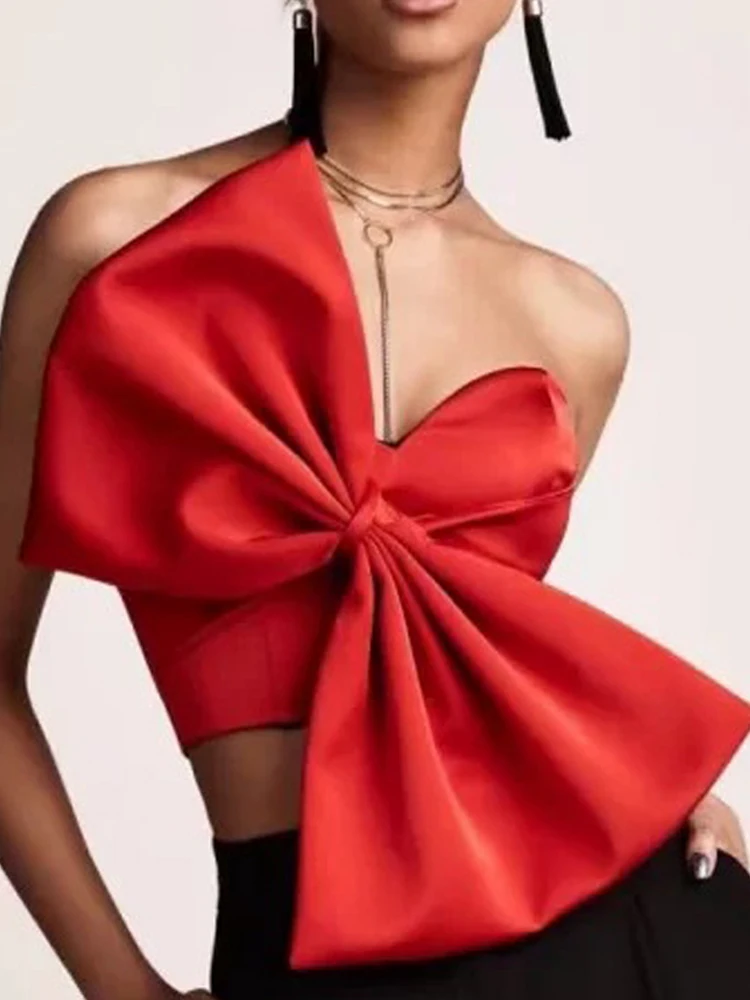 

Sexy Black Red Tube Tops Shirts Summer Cropped Tops Tank for Women Off Shoulder Backless with Zipper Backless Strapless Blusas