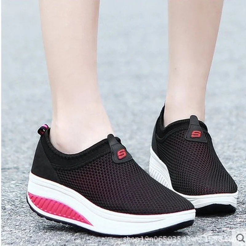 

Ladies Rocking Single Shoes Platform Shoes Ladies Net Shoes Sneakers Ladies Platform Wedge Sneakers