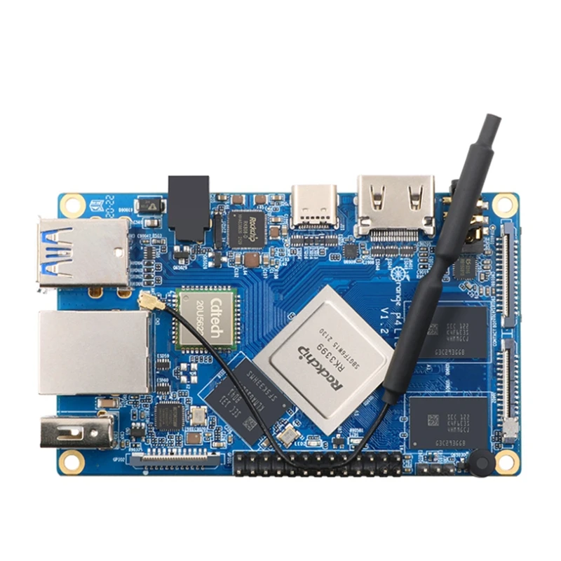 For Orange Pi 4 LTS 4G16G+5V3A Development Board,Rockchip RK3399,Support Wifi+BT5.0,Gigabit Ethernet, Run Android,Ubuntu