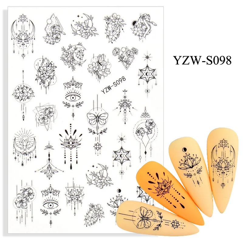 

Nail Decals Japanese Style Elegant Butterfly Love Heart Flower Fashion Nail Sticker Design Nail Supplies For Professionals