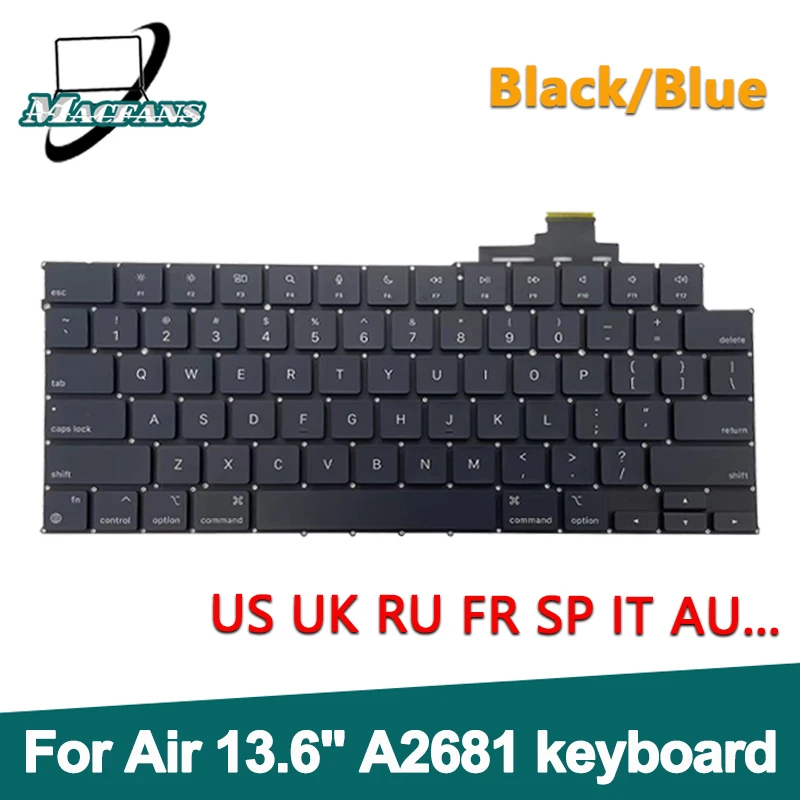 

Laptop A2681 US UK Keyboard for Macbook Air Retina 13.6" M2 A2681 Keyboards Replacement Black Midnight Blue EMC 4074 2022 Year