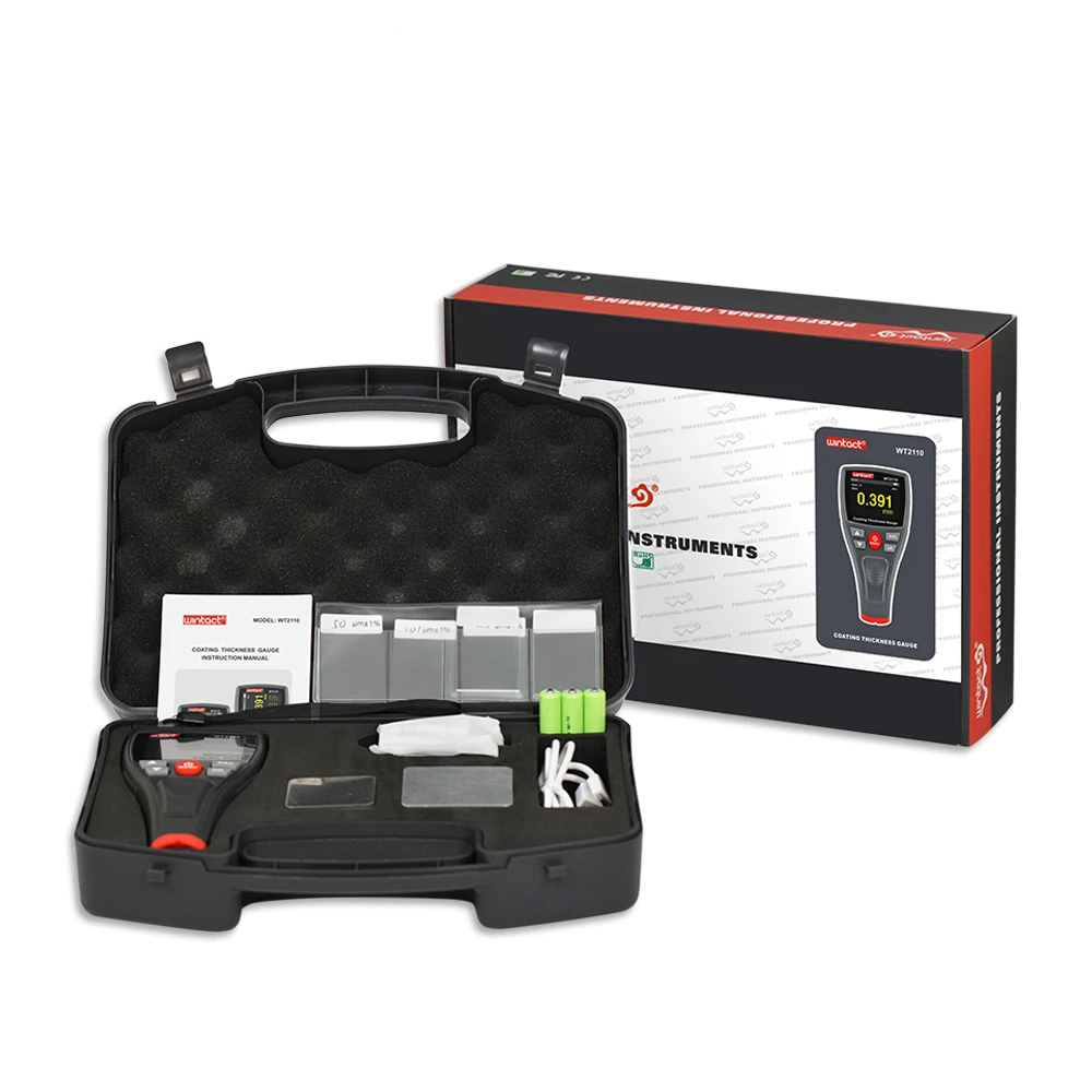 Толщиномер для покрытия Gt2110 Wt2110 двухцелевый толщиномер из железа и алюминия