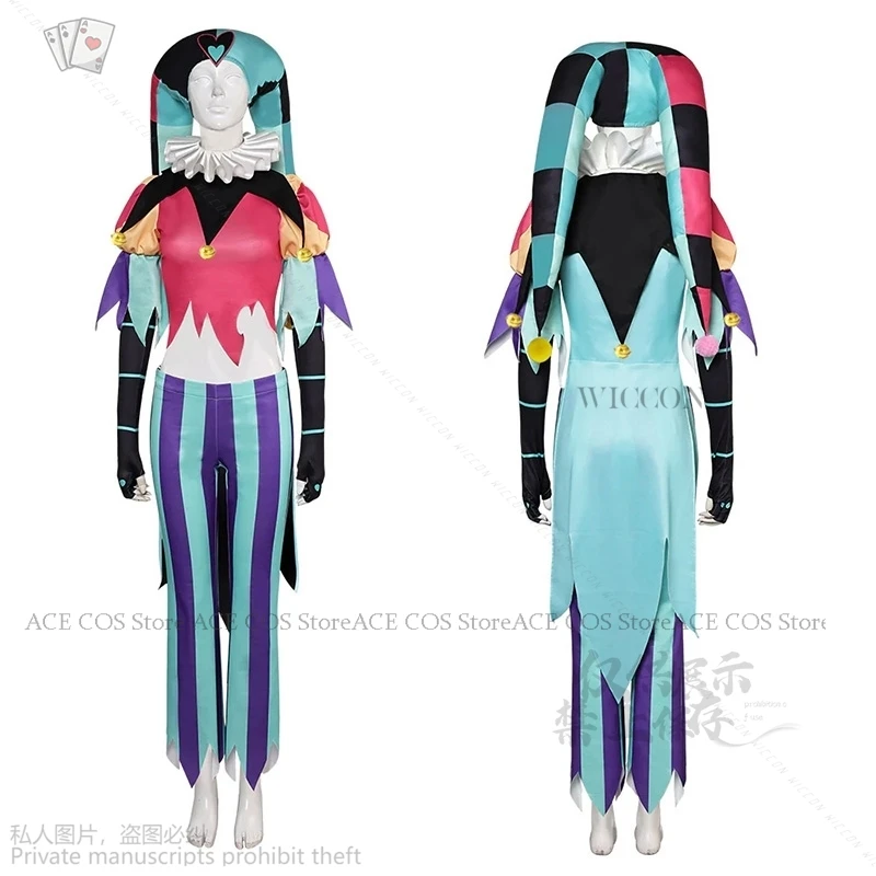 Fizzarolli Косплей фантазия шляпа наряд мультфильм Helluva босс Маскировка костюм