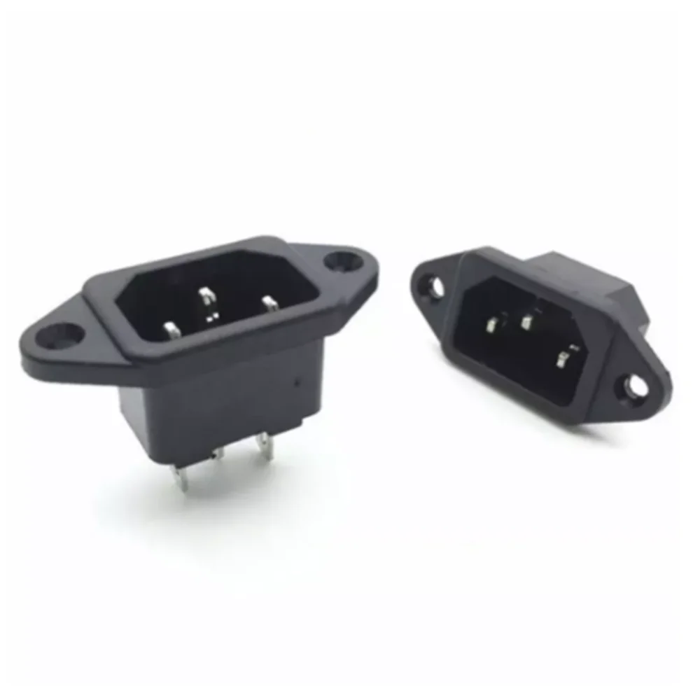 

5Pcs AC 250V 10A 3P IEC320 C14 AC-04 Male Plug Panel Screw Mount Power Inlet Sockets Receptacle Connector