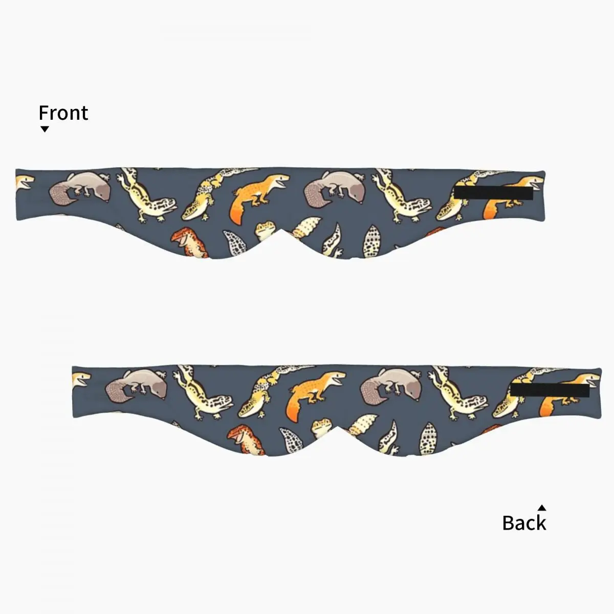 Фото Маска для сна Chub Geckos In Dark Grey, светонепроницаемая, портативная, для девочек и мальчиков, для дома, сна, вечеринок, повязка на глаза. №3