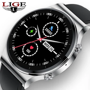 LIGE 2020 New Bluetooth Smart Watch Men Women Waterproof Sports Fitness Band Watch Health Tracker sm