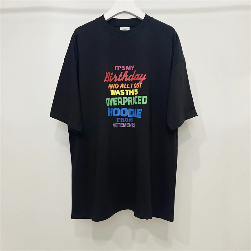 

Футболка унисекс оверсайз 2023ss, с надписью «It's my Birthday»