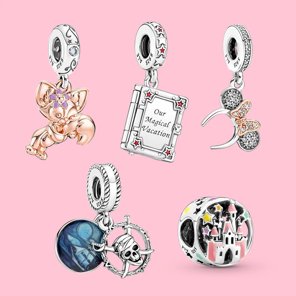 

S925 Original Trinket Fox Magic Book Pirate Pendant Beads DIY Bracelet Necklace Fit for Pandora Women Birthday Party Friend Gift