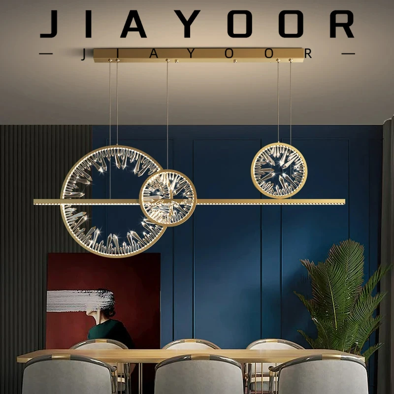 

Modern LED Restaurant Pendant Lighting, Living Room Interior Lighting, Lustre Crystal Kitchen Pendant Lighting, Hanging Fixtures