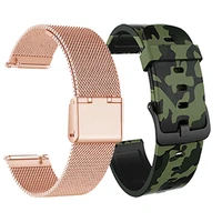 milanese bracelet 20mm width universal smart watch strap silicone watchband