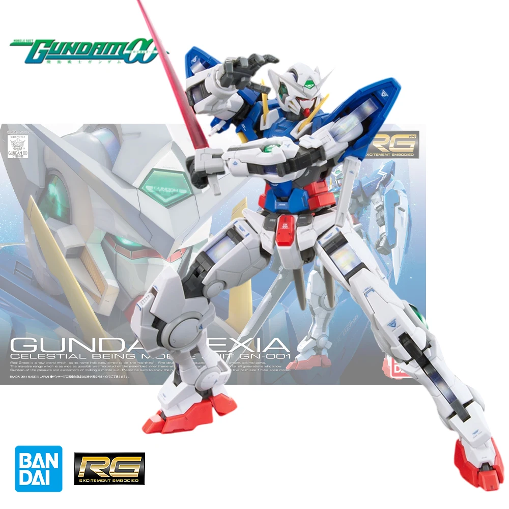 Bandai Подлинная RG 1/144 GN-001 GUNDAM EXIA аниме экшн-фигурка сборные игрушки Коллекционная