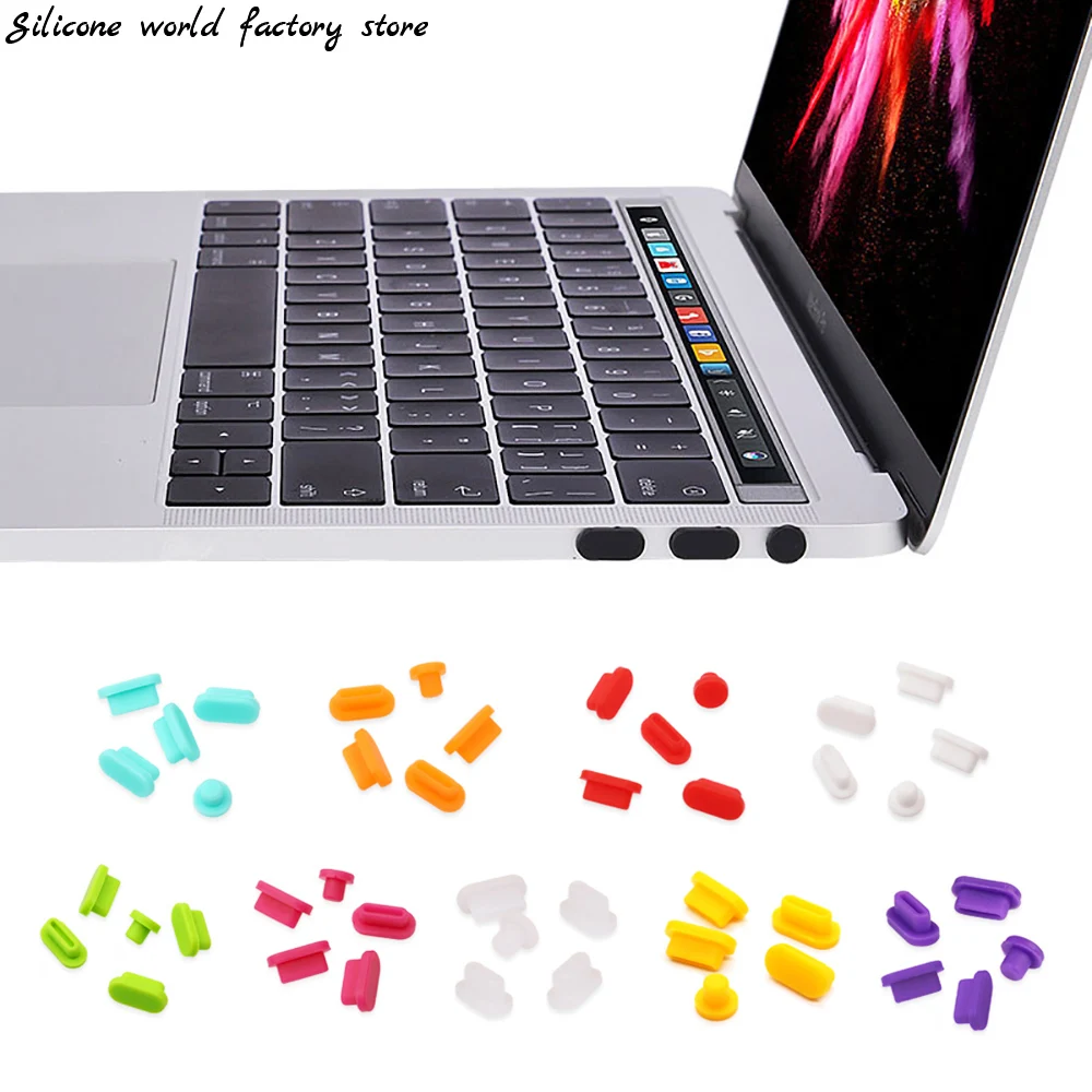 Заглушка силиконовая для Macbook new Pro 13 15 2018 bar A1989 A1990 5 шт./компл. |