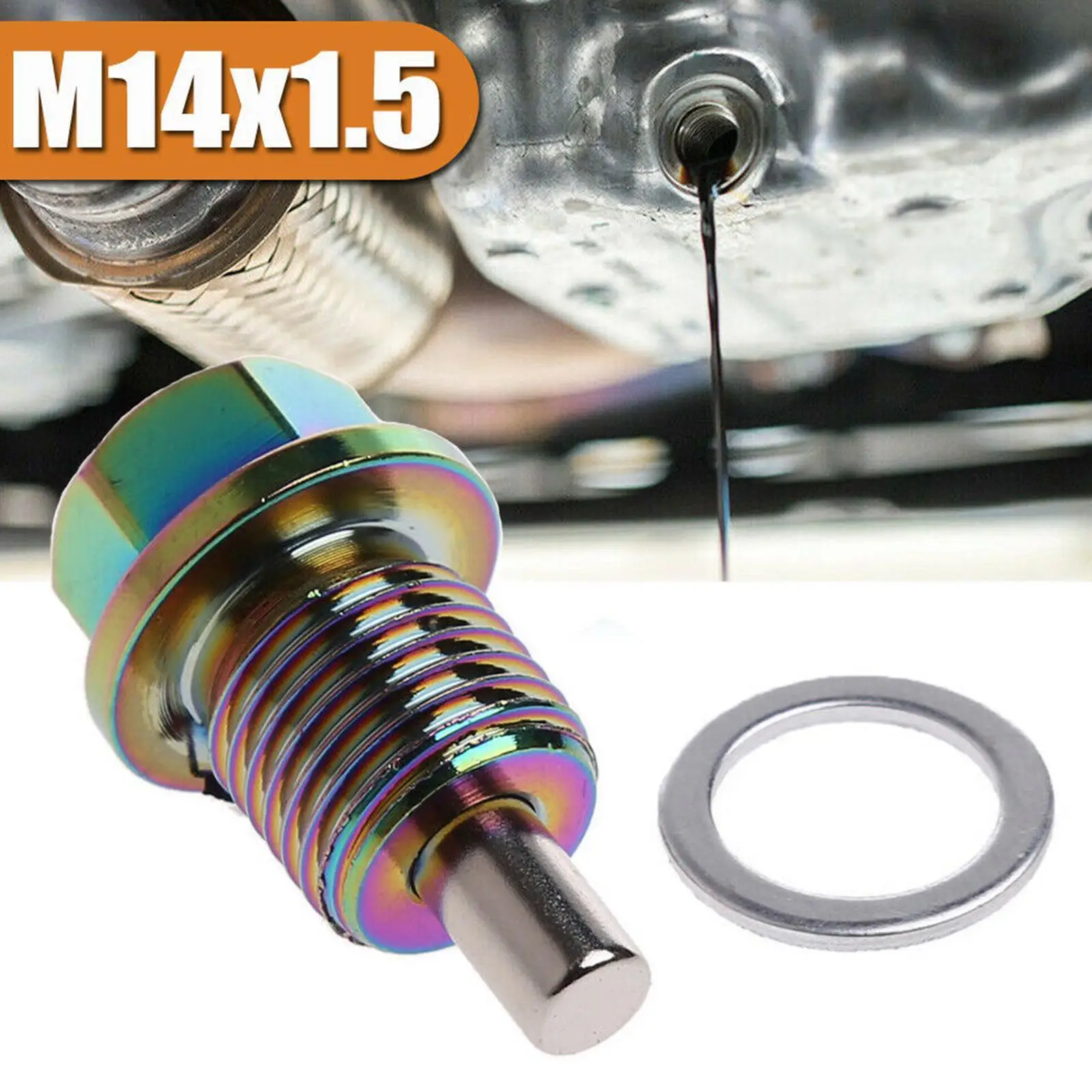 

Titanium Alloy M12 M14*1.5MM Engine Dress Up Magnetic Oil Drain Plug Package Oil Sump Drain Plug Nut For Honda Mitsubishi