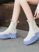new short boots and ankle boots thick bottom candy color bottom chelsea boots cigarette womens boots wholesale