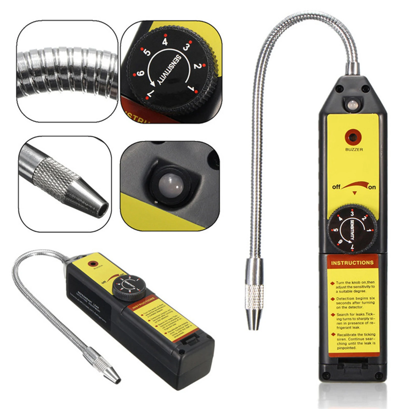 

Refrigerant Gas Analyzer Portable Car Diagnostic Tools Halogen Leak Detector Air Conditioning Gas Leakage Tester WJL-6000