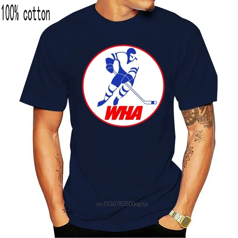 

Man Clothing New WHA World Hockey Association Logo Mens Black T-Shirt Size S To 3XL Summer O Neck Tee Cheap Tee Hot Tees